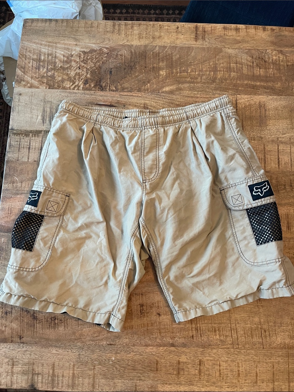 Vintage Fox Racing Baggy Padded Cycling Shorts Padded Lined Pull On